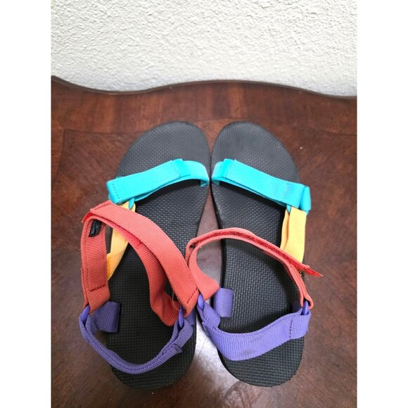 Teva Men Colorful Adjustable Strap Hiking Sandals In Purple Red Yellow & Teal Si - Picture 5 of 10